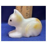 Carved Mexican Onyx / Calcite Cat Figurine