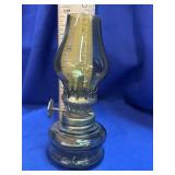 Vintage Amber Glass Miniature Oil Lamp