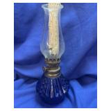 Vintage Cobalt Blue Oil Lamp - Unused