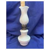 Vintage Milk Glass Oil Lamp - Unused