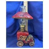 Ceramic Horseless Carriage Miniature Oil Lamp