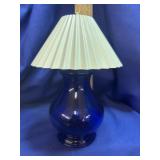 Avon Cobalt Blue Glass Miniature Table Lamp