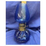 Vintage Cobalt Blue Oil Lamp - Unused