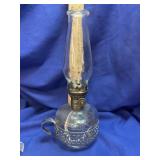Miniature Clear glass with Metal Finger hold Oil