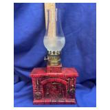 Miniature ceramic Res Brick Fireplace Oil Lamp