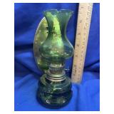 Vintage Green miniature Oil Lamp with wall mount
