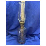 Vintage Glass miniature Oil Lamp with an Eagle  -