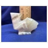 Carved Mexican Onyx / Calcite Marine Figurine