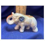 Wht Ceramic Figural Elephant Decorative Figurine