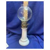 Vintage Milk Glass Miniature Oil Lamp - Unused