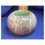 Carved Alabaster or Marble Bowl / Candle Holder