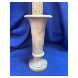 Vintage Carved Alabaster or Onyx Bud Vase