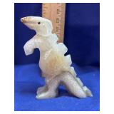 Carved Onyx / Calcite Bipedal Dinosaur Figure