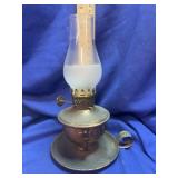Vintage Copper Finger Miniature Oil Lamp -