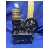 Vintage Spinning Wheel Porcelain miniature Oil