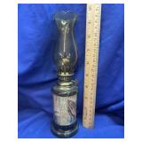 Vintage Amber Praying Hands miniature Oil Lamp -