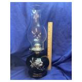 Vintage Lamplight Farms Black Rose Oil Lamp -