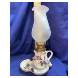 Porcelain Pitcher & Basin Miniature Oil Lamp Set