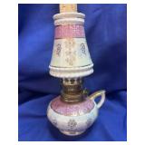 Miniature porcelain lusterware Oil Lamp - Unused
