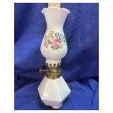 Miniature milk glass Oil Lamp - Unused