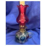 Miniature Flash Glass Finger Oil Lamp - Unused
