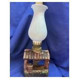 Ceramic Wishing Well Novelty Miniature Oil Lamp