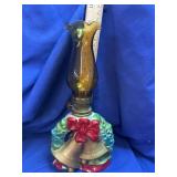 Ceramic Christmas Holiday Miniature Oil Lamp