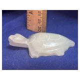Carved Light Green Jade / Stone Turtle Figurine
