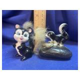 Ceramic Skunk Figurine Lot