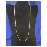 24ï¿½ long sleek 14K yellow gold snake chain