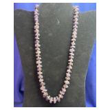 polished amethyst nugget necklace featuring