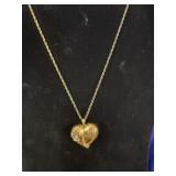 14 gram Gorham STERLING silver puffy heart gold