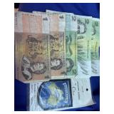 vintage paper banknotes from the Commonwealth of