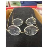 Two pair of granny, eyeglasses, vintage. One is