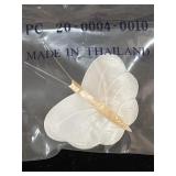 Brooch - small, carved mother-of-pearl butterfly