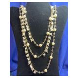 multi-layered gold-tone statement necklace