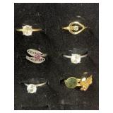 Six fashion rings