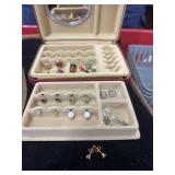 A lot of fashion earrings.