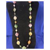 colorful nugget necklace featuring translucent,