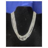 Sarah Coventry multi-strand silver-tone choker