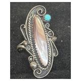 Southwestern silver ring featuring a