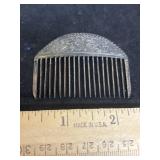 Chinese silver small hair comb featuring an
