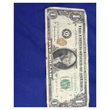 circulated Series 1963 B U.S. one-dollar Federal