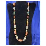 32ï¿½ multi-gemstone beaded necklace featuring