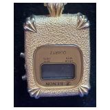 Benon LCD digital quartz pendant watch on a
