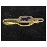 Gold tone Schnauzer Tie clip