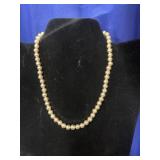 classic single-strand cream-colored pearl