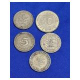 German Pfennig coins from the Federal Republic of