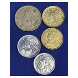 circulated coins from Brazil featuring the Effigy
