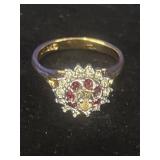 18K gold electroplated cocktail ring